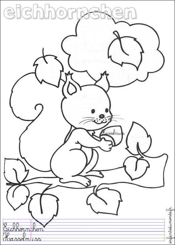 coloriage ecureuil 2